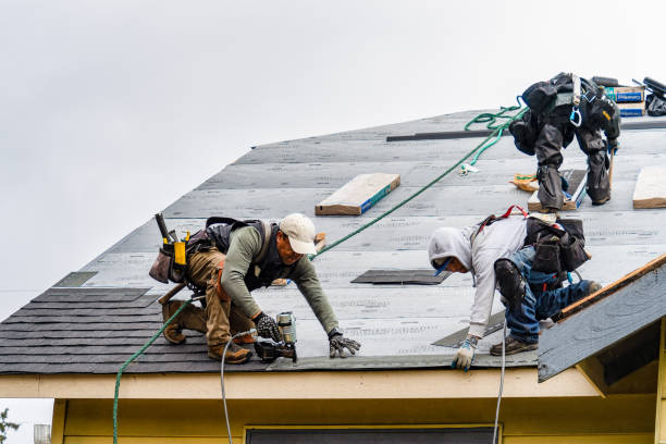Professional Gutter Installation technician working in Loretto, PA